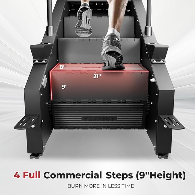 GMWD Stair Stepper Machine, Commercial Grade Stair Climber with LED Display, Stair Machine for Cardio, 15 Resistance Levels, 24-164 Steps/Min, Exercise Machine for Home