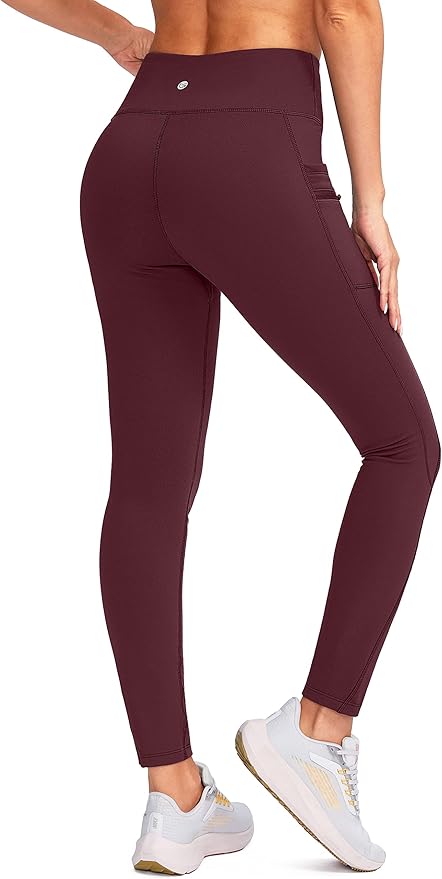 G Gradual Women's Fleece Lined Winter Leggings with Pockets Water Resistant High Waisted Thermal Warm Pants Running Hiking