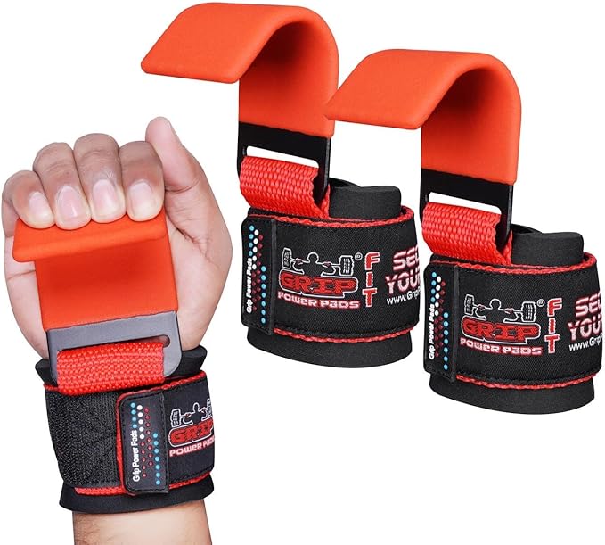 Premium Weight Lifting Hooks & Straps for Pull Ups & Deadlifts - Padded, Heavy Duty, Power Lifting Grips for Men & Women