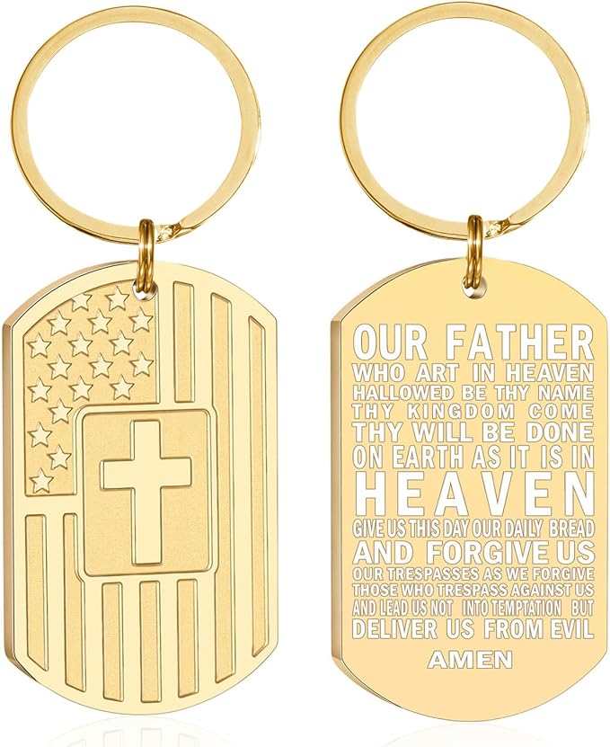 DuoDiner Stocking Stuffers Christmas Gift-Keychain Gifts for Men Religious Mens Gifts