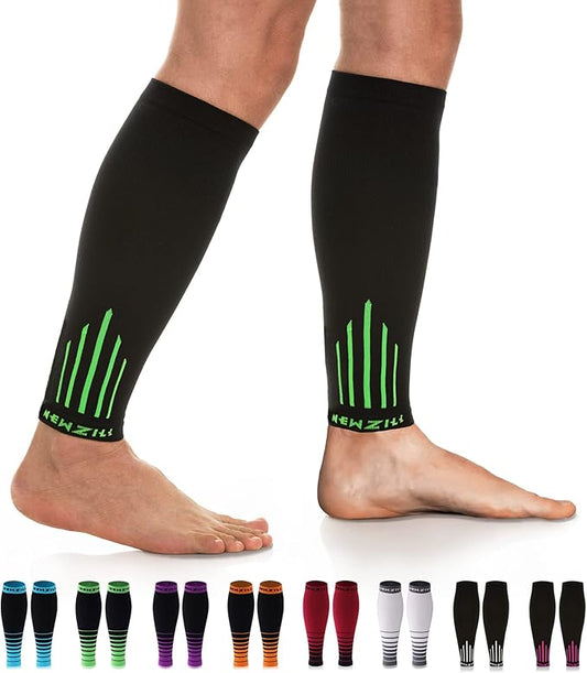 NEWZILL Compression Calf Sleeves (20-30mmHg) for Men & Women Perfect Option to Compression Socks for Running Travel Nursing