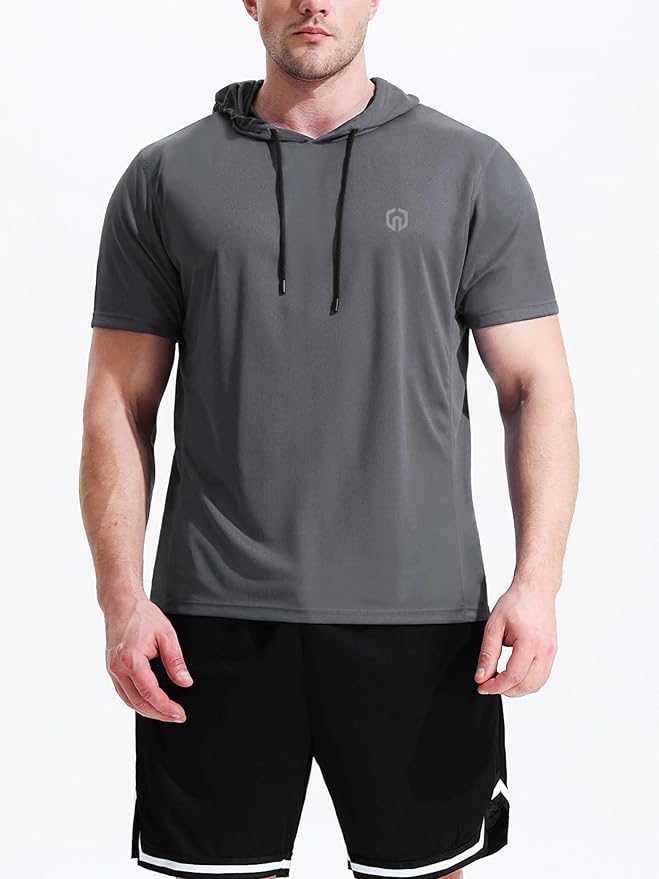NELEUS Dry Fit Workout Athletic Muscle Tank Top Running Shirts with Hoods