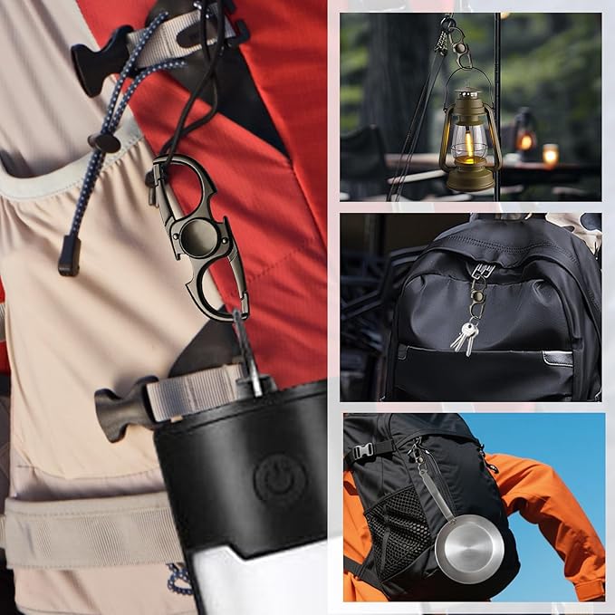 keychain Stress Relief Tool for Adults & Teens with Bottle Opener | Alloy Metal Focus Toy & Portable Key Ring | 3X Life Tungsten Spring & Professional Bearing Black 3-in-1