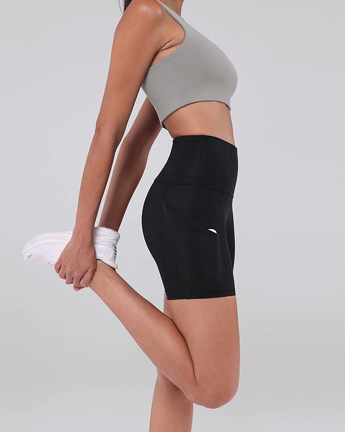 ODODOS Women's Tummy Control Biker Shorts 2.0 with Pockets High Waist Athletic Workout Yoga Shorts-3.5''/ 5"/ 8" / 10" Inseam