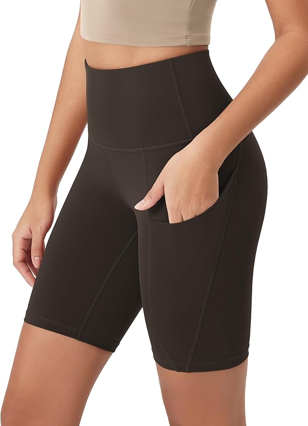 ODODOS Women's Tummy Control Biker Shorts 2.0 with Pockets High Waist Athletic Workout Yoga Shorts-3.5''/ 5"/ 8" / 10" Inseam