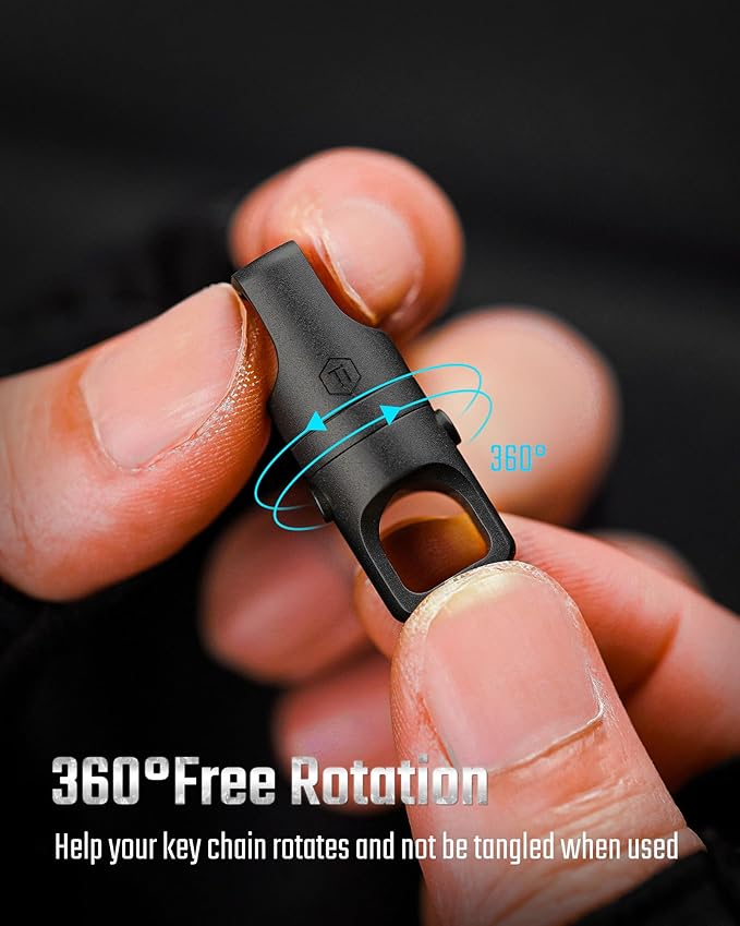 KeyUnity KA48 Titanium Magnetic Quick-Release Keychain, 360° Swivel Double-End Connector with Dual-Button Safety, 20kg Load, for Car Keys, USB Drives, and EDC Tools 2Pcs