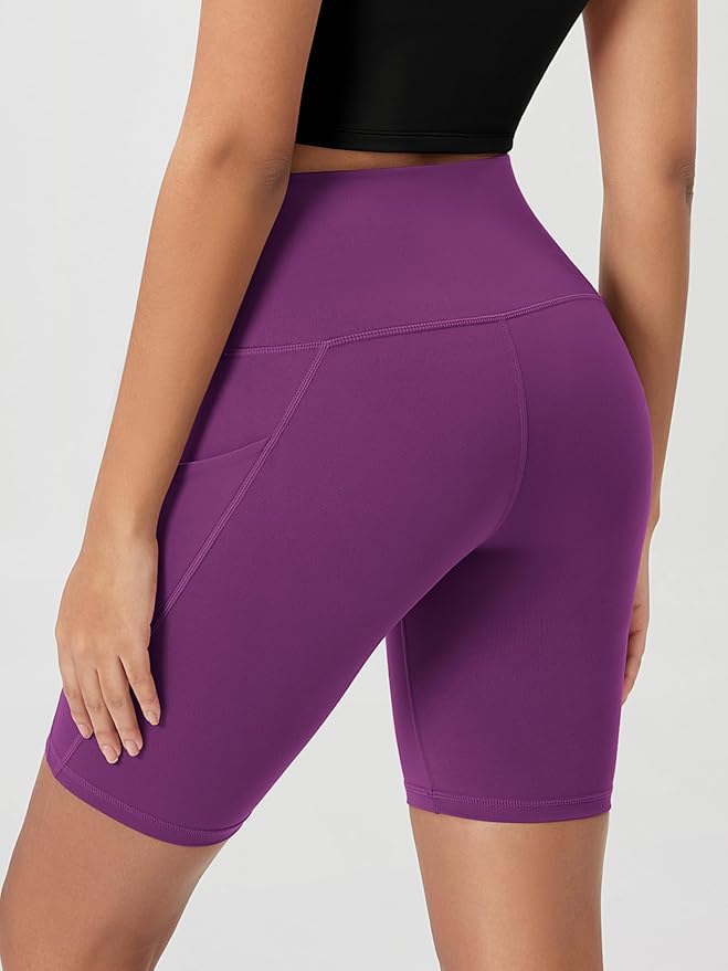ODODOS Women's Tummy Control Biker Shorts 2.0 with Pockets High Waist Athletic Workout Yoga Shorts-3.5''/ 5"/ 8" / 10" Inseam