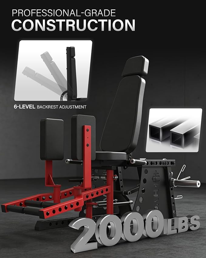 HVO Hip Adduction Abduction Machine: Abductor Adductor Machine-Inner and Outer Thigh Machine Glute Machines Thigh Master for Hip Abduction with 6 Levels Gear System Glute Machines