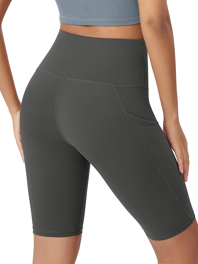 ODODOS Women's Tummy Control Biker Shorts 2.0 with Pockets High Waist Athletic Workout Yoga Shorts-3.5''/ 5"/ 8" / 10" Inseam