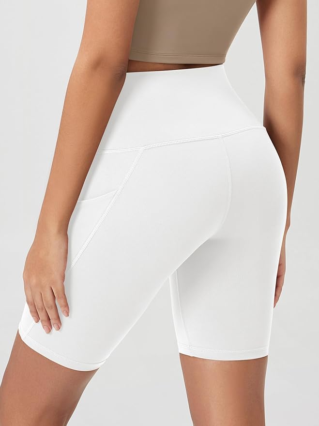 ODODOS Women's Tummy Control Biker Shorts 2.0 with Pockets High Waist Athletic Workout Yoga Shorts-3.5''/ 5"/ 8" / 10" Inseam
