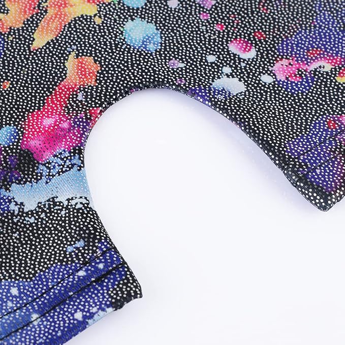 Leotards for Girls Gymnastics Toddler Dance Biketards Mermaid Unicorn Athletic Dance Wear Shiny Rainbow Blue Hotpink
