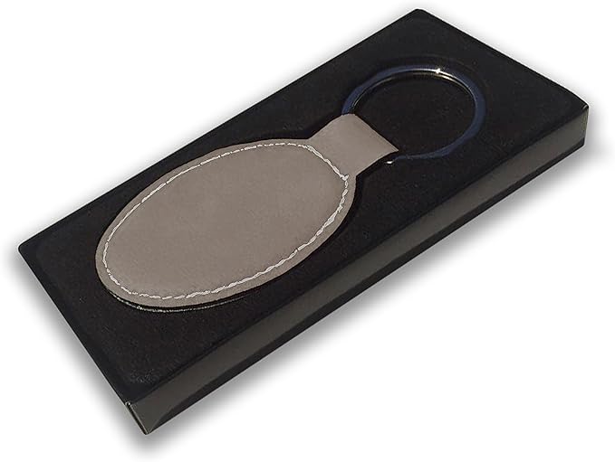LaserGram Oval Keychain, Baseball Ball, Personalized Engraving Included (Light Brown)