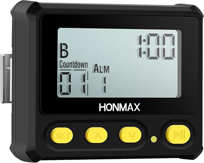 8200 Interval Timer and Stopwatch, Backlight, USB-C Charged, Clock