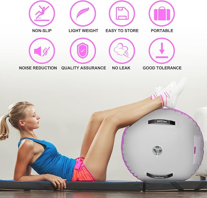VOFiTNY Gymnastics Tumbling Equipment Air Barrel Inflatable Octagon Tumbler Roller Back-bend Trainer Cheerleading Without Pump