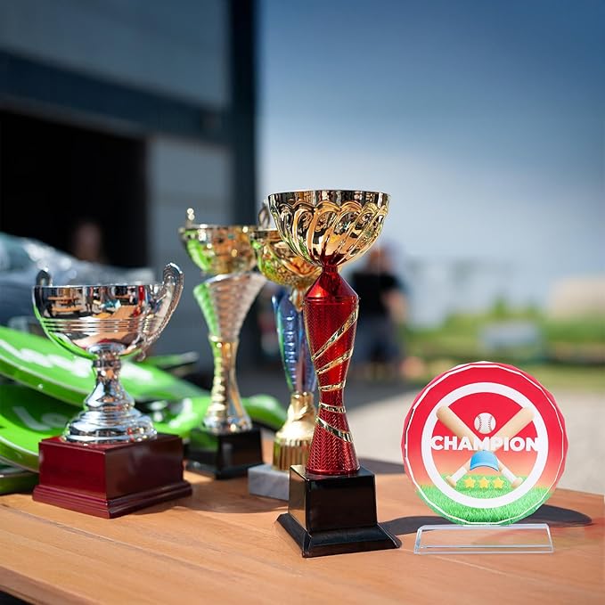 Crystal Trophy Award for Kids & Adult, Champion Football Baseball Soccer Basketball Sports Winner Trophies, Award Trophy for Sports Championships Tournaments Award Competitions Rewards Prizes