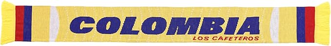 Euroscarves Colombia Soccer Knit Scarf (Cafeteros)
