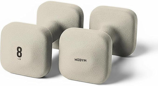WeGym SafeGrip Square Dumbbells with Anti Slip Handles, Aesthetic Free Weights for Home Workouts, Stable Design Prevents Rolling during Floor Exercises