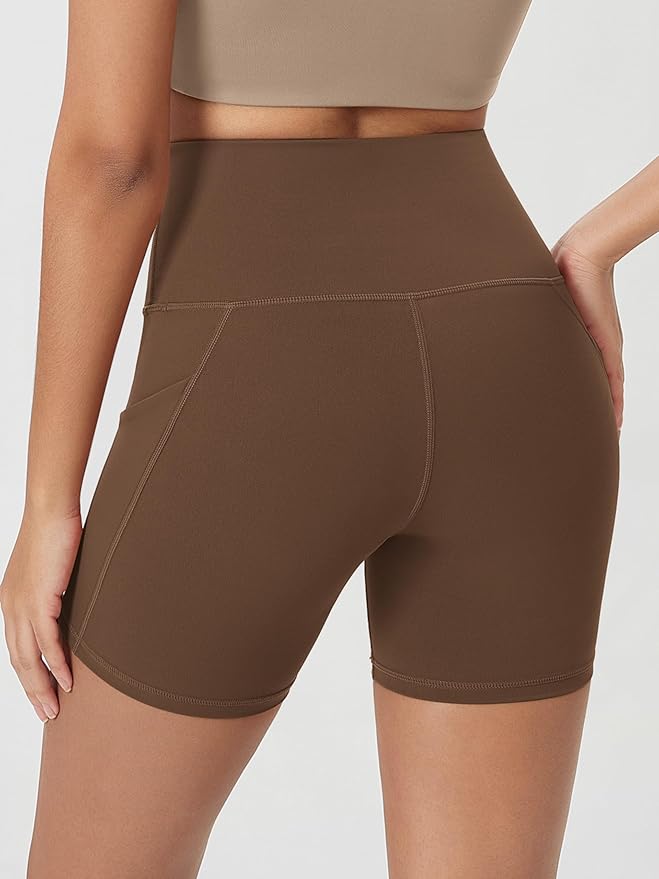 ODODOS Women's Tummy Control Biker Shorts 2.0 with Pockets High Waist Athletic Workout Yoga Shorts-3.5''/ 5"/ 8" / 10" Inseam