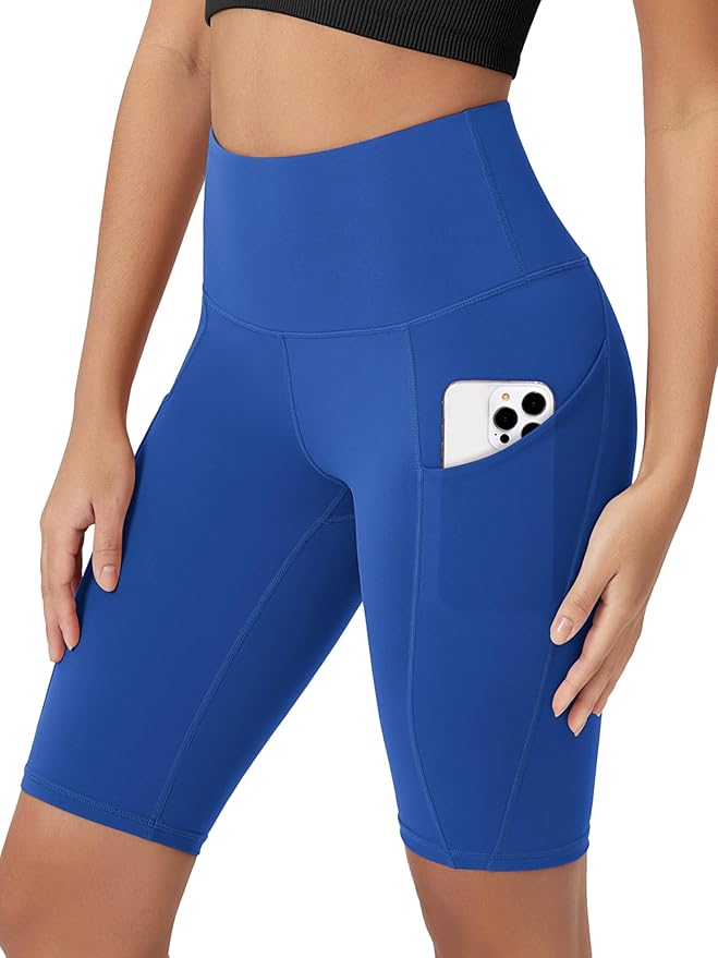 ODODOS Women's Tummy Control Biker Shorts 2.0 with Pockets High Waist Athletic Workout Yoga Shorts-3.5''/ 5"/ 8" / 10" Inseam
