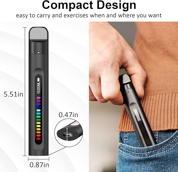 Breathing Exercise Device, Portable Breathing Training Device for Better Breathe, Guided Smart Breathing Exercise Assistant for Athletes andSports Enthusiasts