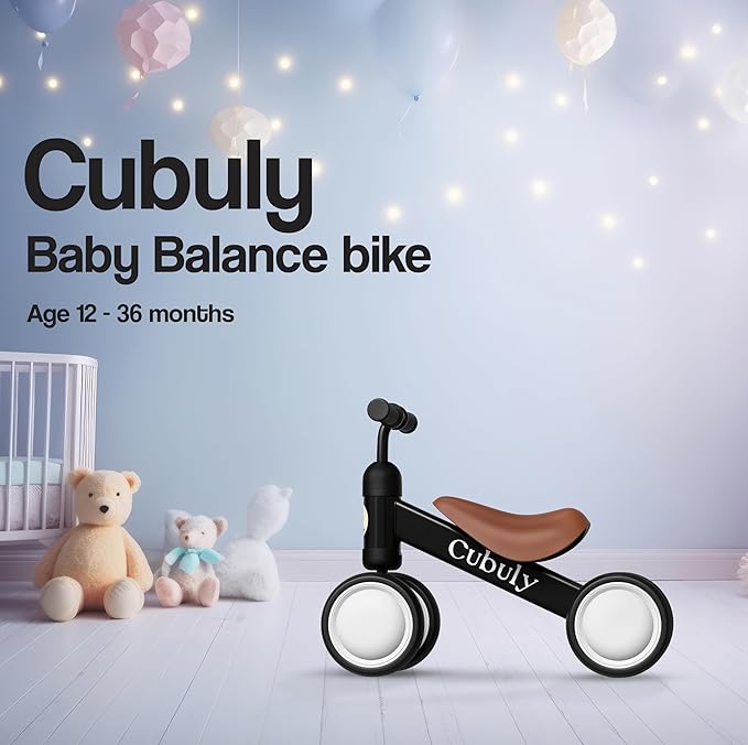 Baby Balance Bike for 1-3 Year – First Birthday Boy Girl Gifts 12-36 Month Mini Bike|Colorful Lighting Wheels|Ride on Toys |Toddler Balance Bike 1-3 Indoor/Outdoor Bike