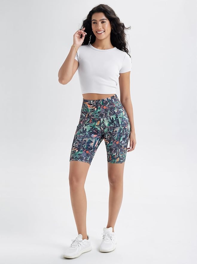 ODODOS Women's Tummy Control Biker Shorts 2.0 with Pockets High Waist Athletic Workout Yoga Shorts-3.5''/ 5"/ 8" / 10" Inseam