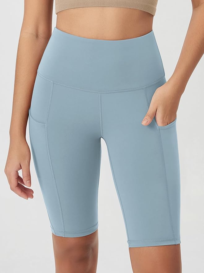 ODODOS Women's Tummy Control Biker Shorts 2.0 with Pockets High Waist Athletic Workout Yoga Shorts-3.5''/ 5"/ 8" / 10" Inseam
