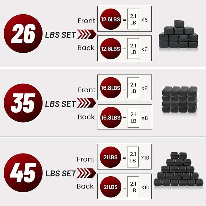 Weighted Vest Men 26lbs | 35lbs | 45lbs, Weighted Workout Vest With Removable Iron Weights, Weight Vest for Men and Women, Heavy Duty Weighted Exercise Vest for Strength Training Running Walking
