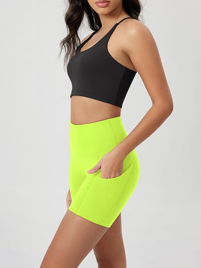ODODOS Women's Tummy Control Biker Shorts 2.0 with Pockets High Waist Athletic Workout Yoga Shorts-3.5''/ 5"/ 8" / 10" Inseam