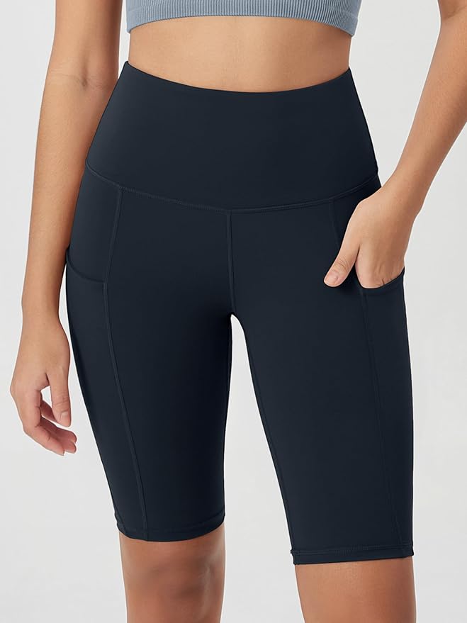 ODODOS Women's Tummy Control Biker Shorts 2.0 with Pockets High Waist Athletic Workout Yoga Shorts-3.5''/ 5"/ 8" / 10" Inseam