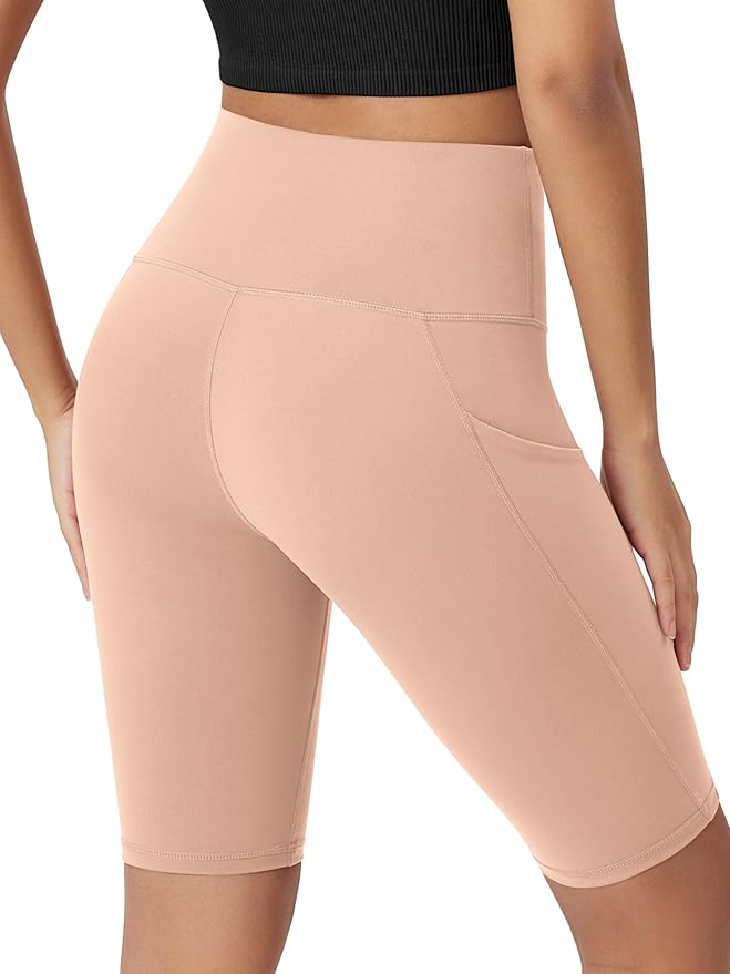 ODODOS Women's Tummy Control Biker Shorts 2.0 with Pockets High Waist Athletic Workout Yoga Shorts-3.5''/ 5"/ 8" / 10" Inseam