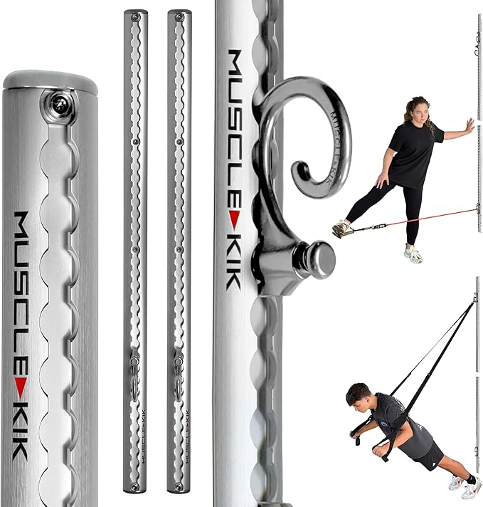 Aluminum Wall-Mounted Anchor Fitness System - Adjustable, Multi-Functional, Space Saving Home Gym Solution for Strength Training, Workout Goals | 100+ Exercises, Easy Installation, 300lbs Capacity