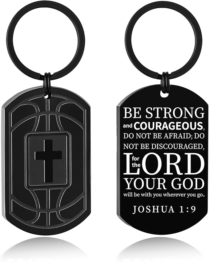 Stocking Stuffers- Football/Baseball/Soccer/Basketball Keychain for Men Baptism Confirmation Mens Gifts