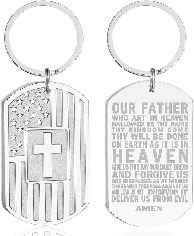 DuoDiner Stocking Stuffers Christmas Gift-Keychain Gifts for Men Religious Mens Gifts