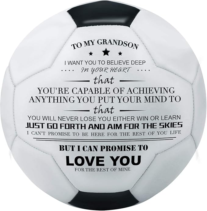 KWOOD Custom Classic Soccer Ball,Engraved Soccer Ball with Premium Pump for Training Recreation Practice,Available for Indoor Outdoor Toddlers Kids Teens Adults