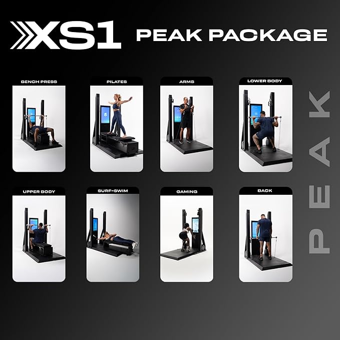 OxeFit XS1 Peak Smart Home Gym – All-in-One Strength, Cardio & Pilates Machine with Adaptive Workouts, AI Training, Performance Tracking & Trainer-Led Classes Black