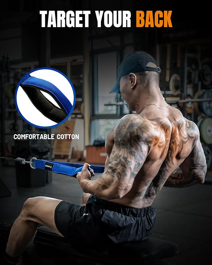MANUEKLEAR Tricep Rope Cable Attachment Handles, Greater Range of Motion, Tricep Pull Down Rope for Push Downs, Crunches, Facepulls for Professional Gym