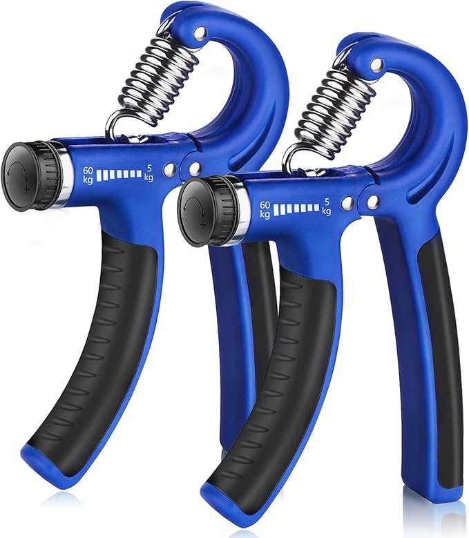 AIXPI Grip Strength Trainer, Hand Grip Exerciser Strengthener with Adjustable Resistance 11-132 Lbs (5-60kg), Forearm Strengthener, Hand Exerciser for Muscle Building and Injury Recover 2 Pack