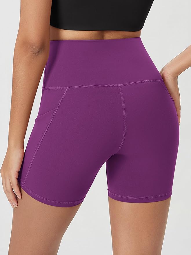 ODODOS Women's Tummy Control Biker Shorts 2.0 with Pockets High Waist Athletic Workout Yoga Shorts-3.5''/ 5"/ 8" / 10" Inseam