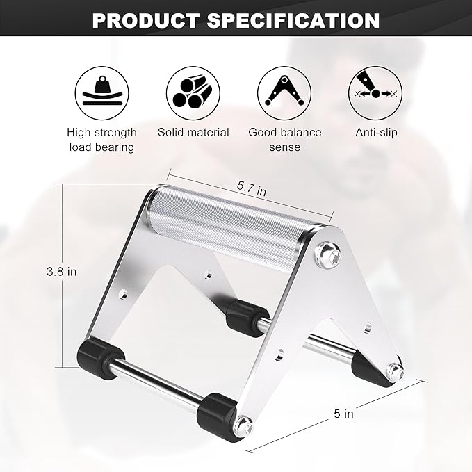 Push Up Bar - Heavy-Duty Stainless Steel Pushup Stands with Non-Slip Base, 660 lb Capacity, Portable Home Gym Equipment for Strength Training & Floor Workouts