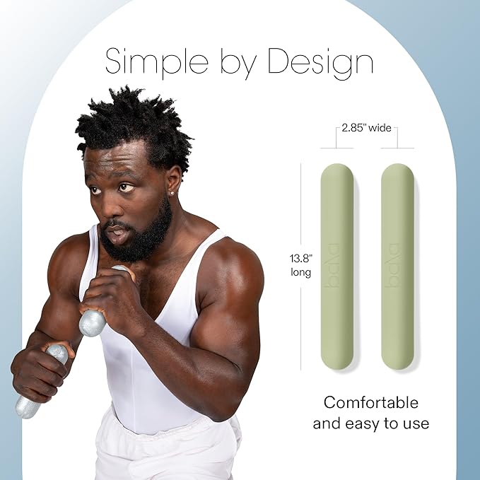 Bala Bars Dumbbell Set for Women & Men - Set of 2 Bars Designed for Walking, Strength Training, HIIT, Boxing & Aerobics - Hand Weights for Working Out at Home