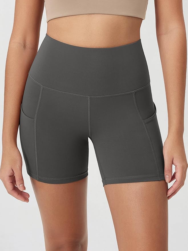 ODODOS Women's Tummy Control Biker Shorts 2.0 with Pockets High Waist Athletic Workout Yoga Shorts-3.5''/ 5"/ 8" / 10" Inseam