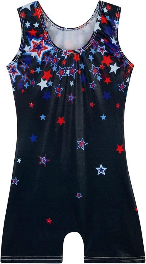 Leotards for Girls Gymnastics Toddler Dance Biketards Mermaid Unicorn Athletic Dance Wear Shiny Rainbow Blue Hotpink