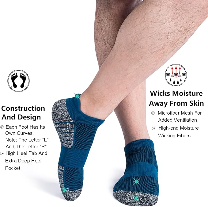 No Show Sports Compression Socks for Men and Women Circulation 4/8 Pack