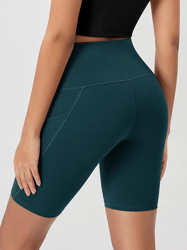ODODOS Women's Tummy Control Biker Shorts 2.0 with Pockets High Waist Athletic Workout Yoga Shorts-3.5''/ 5"/ 8" / 10" Inseam