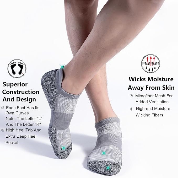No Show Sports Compression Socks for Men and Women Circulation 4/8 Pack