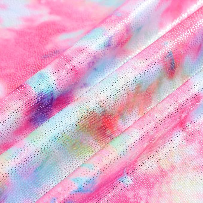 HOZIY Gymnastics Leotards for Girls with Shorts Toddlers Biketards Rainbow Unicorn Dinosaur Mermaid Leopard Flower Galaxy