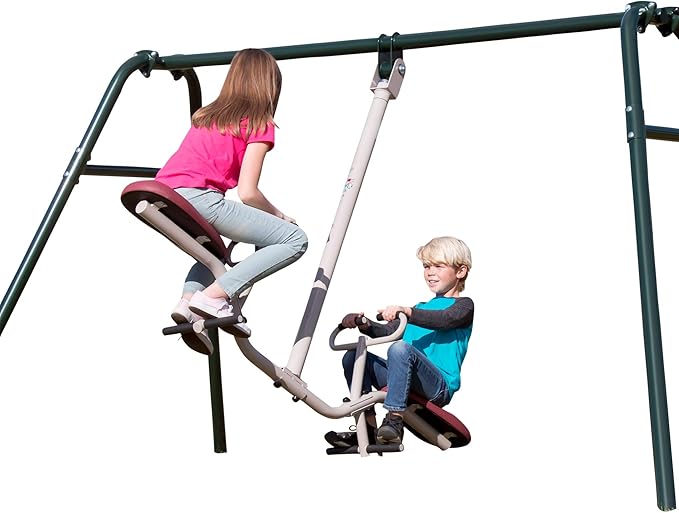 Gym Dandy Indoor & Outdoor Playground Equipment Teeter Totters, 360 Spinning Seesaw, Swing Set for Children Exercises Age 3-12