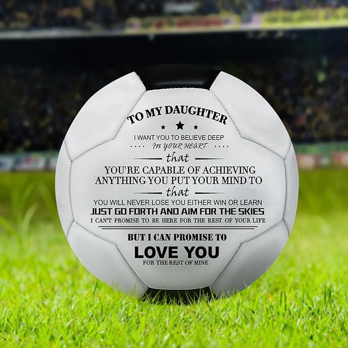 KWOOD Custom Classic Soccer Ball,Engraved Soccer Ball with Premium Pump for Training Recreation Practice,Available for Indoor Outdoor Toddlers Kids Teens Adults