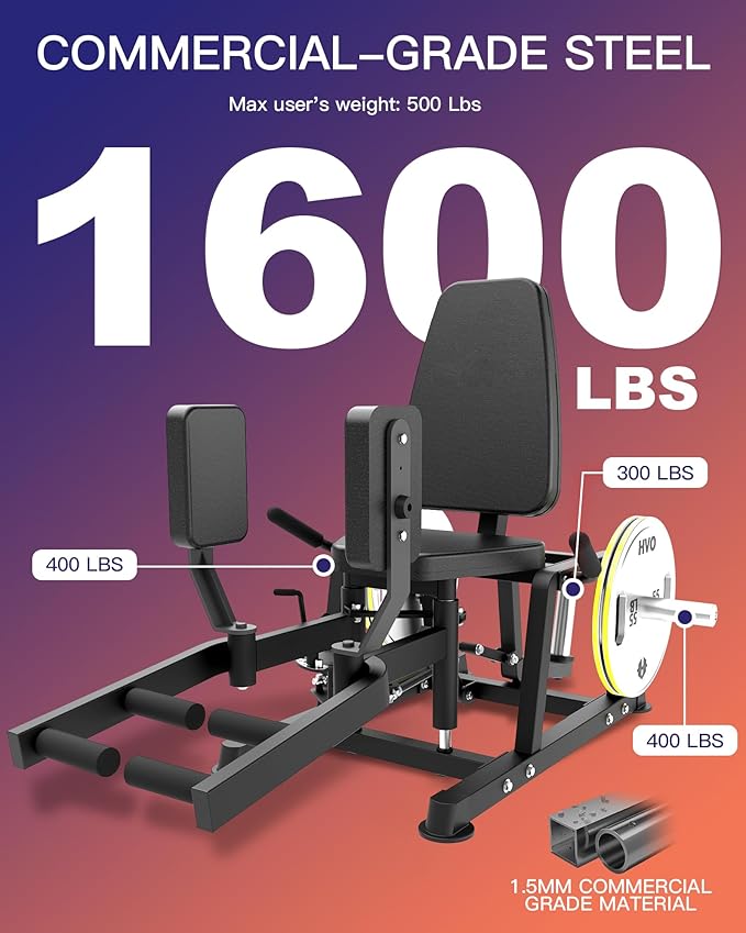 HVO Hip Adduction Abduction Machine: Abductor Adductor Machine-Inner and Outer Thigh Machine Glute Machines Thigh Master for Hip Abduction with 6 Levels Gear System Glute Machines